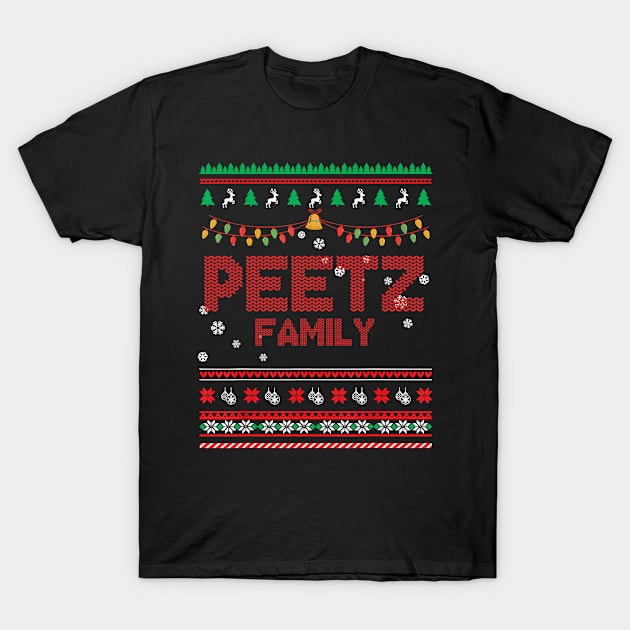 Peetz Family Christmas, Name Xmas , Merry Christmas, Name , Birthday, Middle name T-Shirt by sketchraging